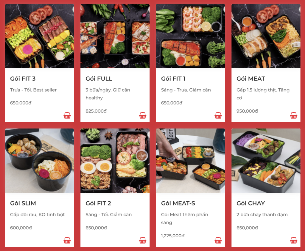 Các suất ăn Eat Clean tại FitFood được thiết kế khoa học cho người muốn giảm cân và tăng cơ