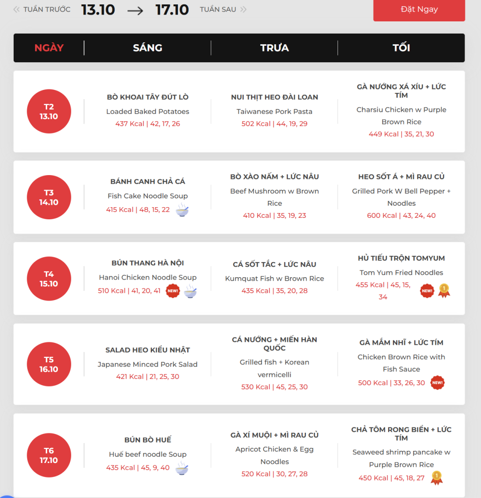 Các gói ăn FitFood thiết kế riêng cho 7 ngày Eat Clean – tiện lợi, cân bằng và dễ áp dụng.